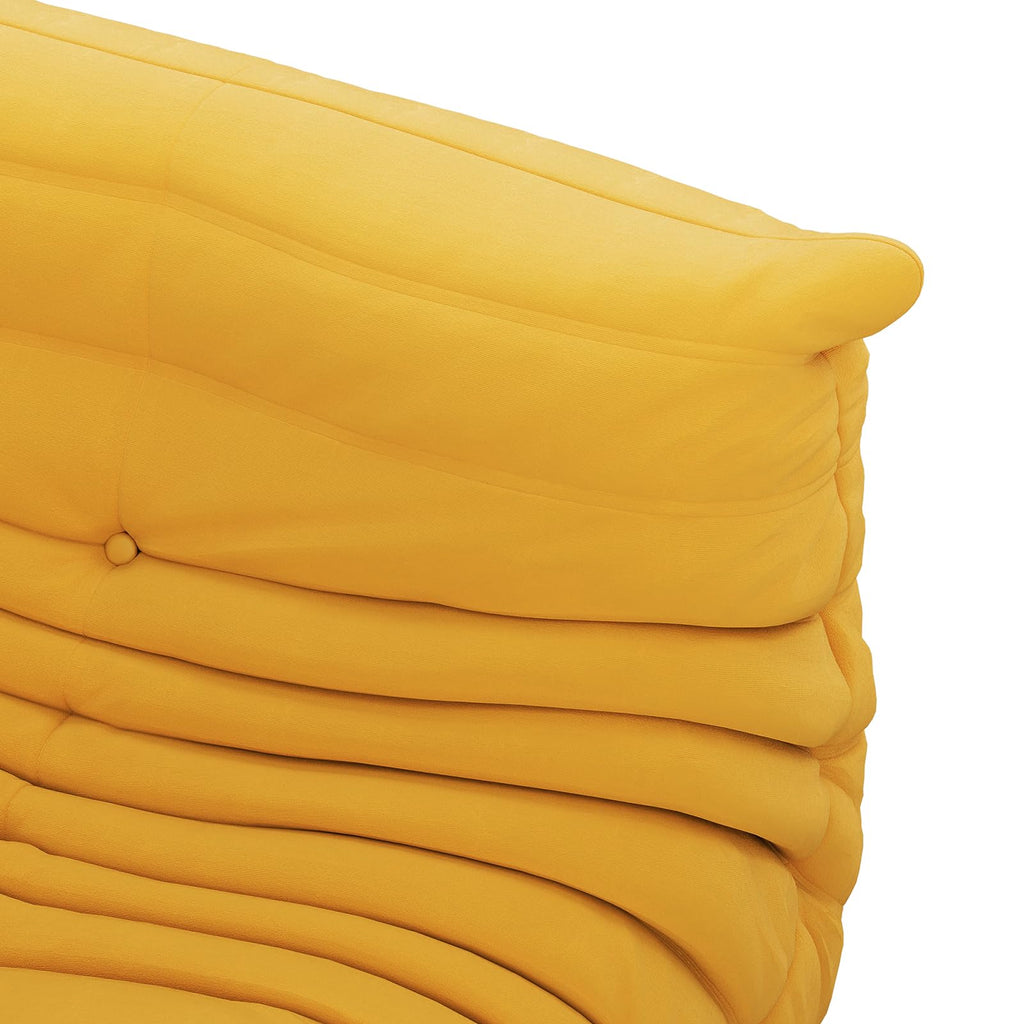 Yellow Suede Memory Foam Loveseat Bean Bag Chair W57170