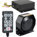 200W Emergency Slim Horn Speaker Siren PA System with Handheld Microphone K4731