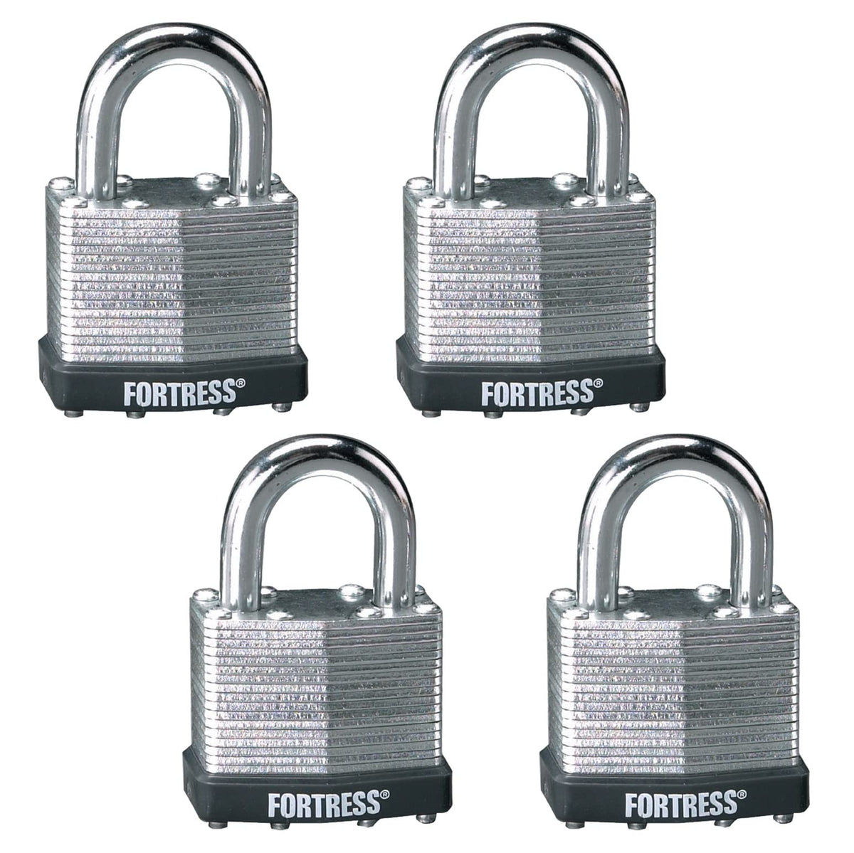 Laminated Steel Padlock 4-Pack Q259