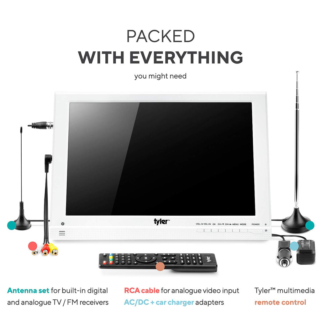 13.3” Portable TV LCD Monitor 1080P Rechargeable Lithium Battery G3858