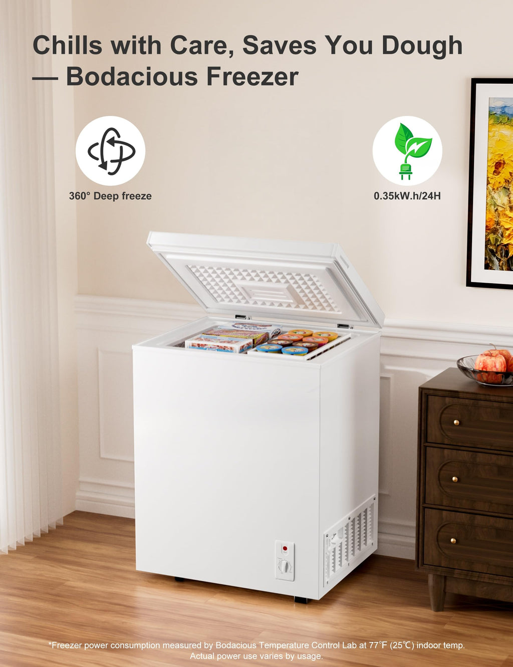 2.5 Cu.Ft White Chest Freezer X942