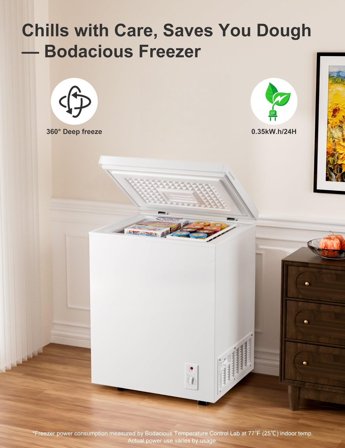 2.5 Cu.Ft White Chest Freezer X942