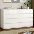 White 8 Drawer Wood Dresser C82528