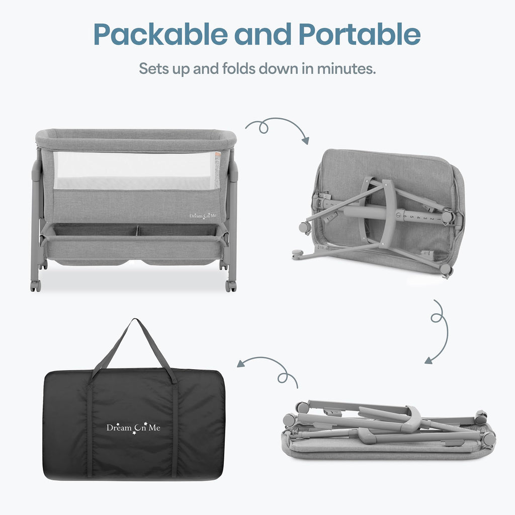 Foldable Portable Bassinet - Gray C2388