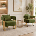 Green Teddy Accent Chair Set of 2 Upholstered Arm Chair R591610