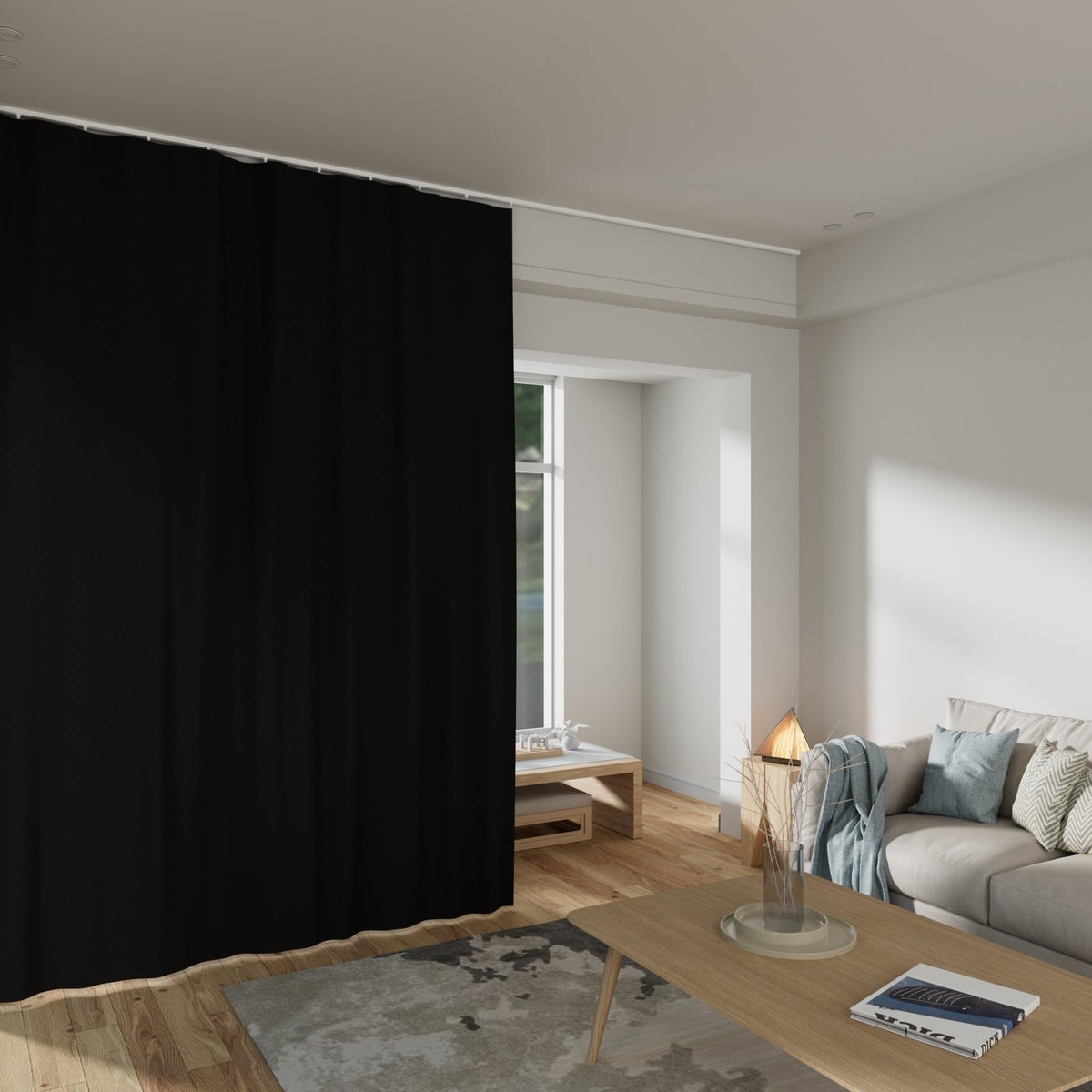 Blackout Thermal Insulated Room Divider Curtain Panel 8.3 ft x 7 ft U458592