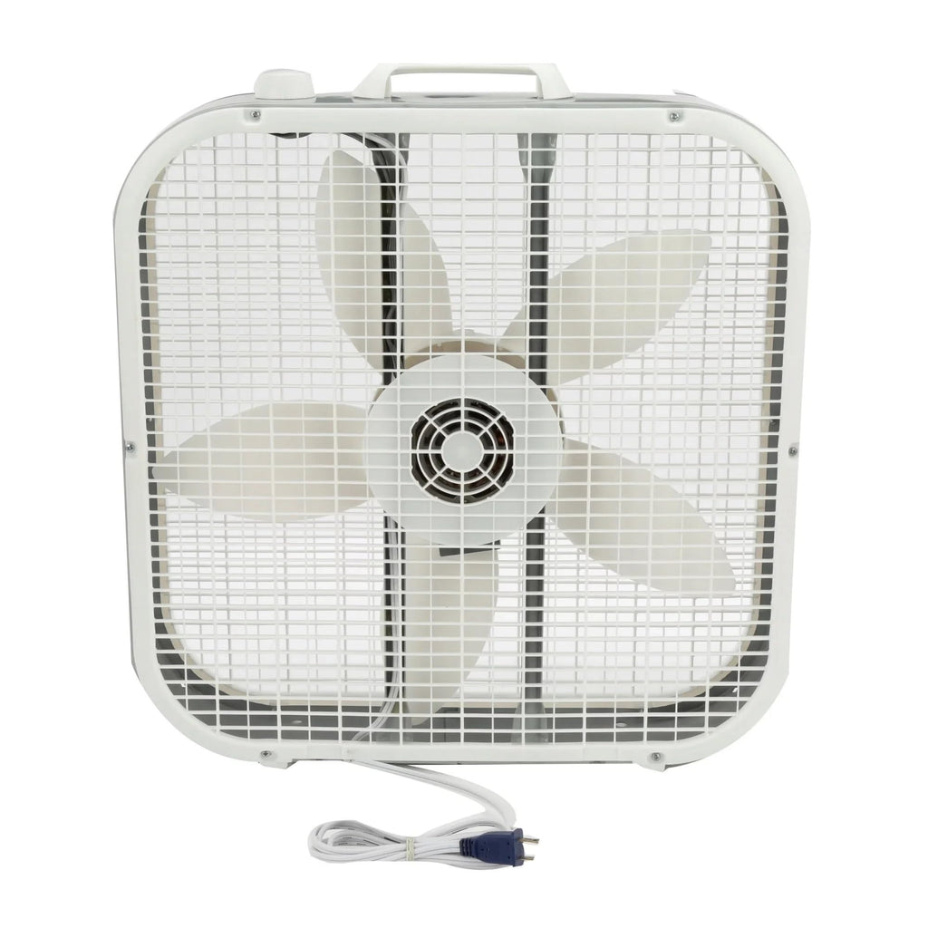 20" 3-Speed White Box Fan X876