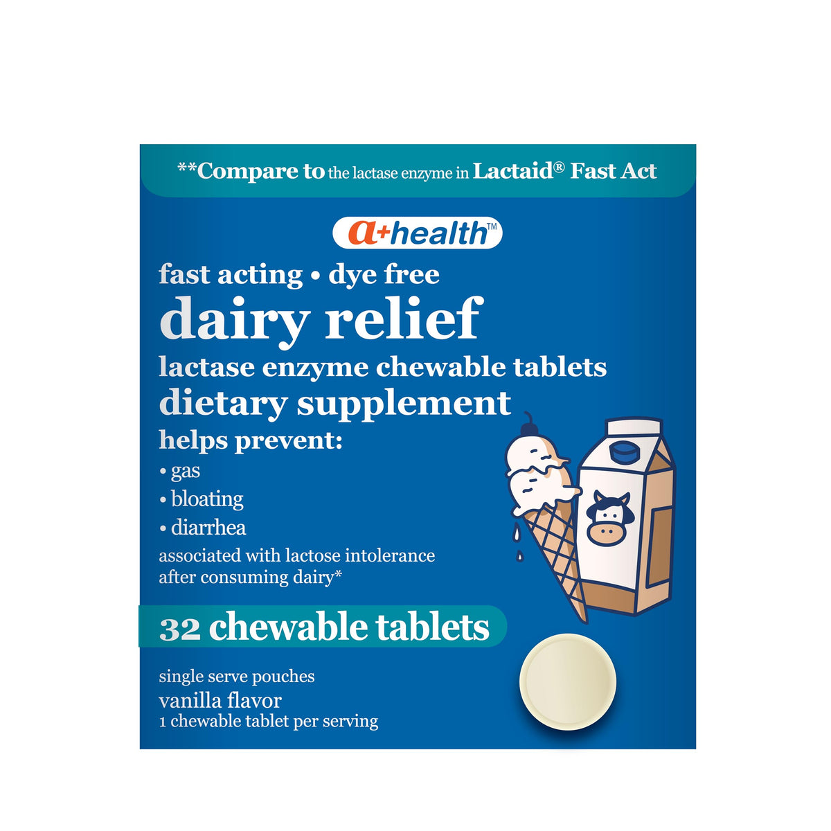 Lactase Enzyme Chewable Tablets 32 Count M9577
