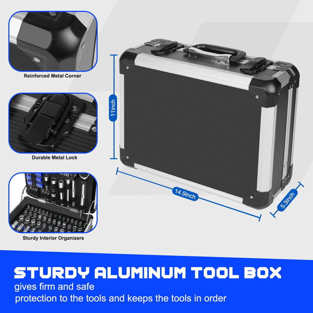 240-Pieces Mechanic Tool Set with Aluminium Tool Box K780