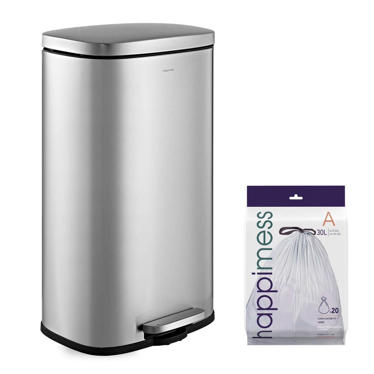 8 Gal Step Trash Can Soft Close 25" B116940