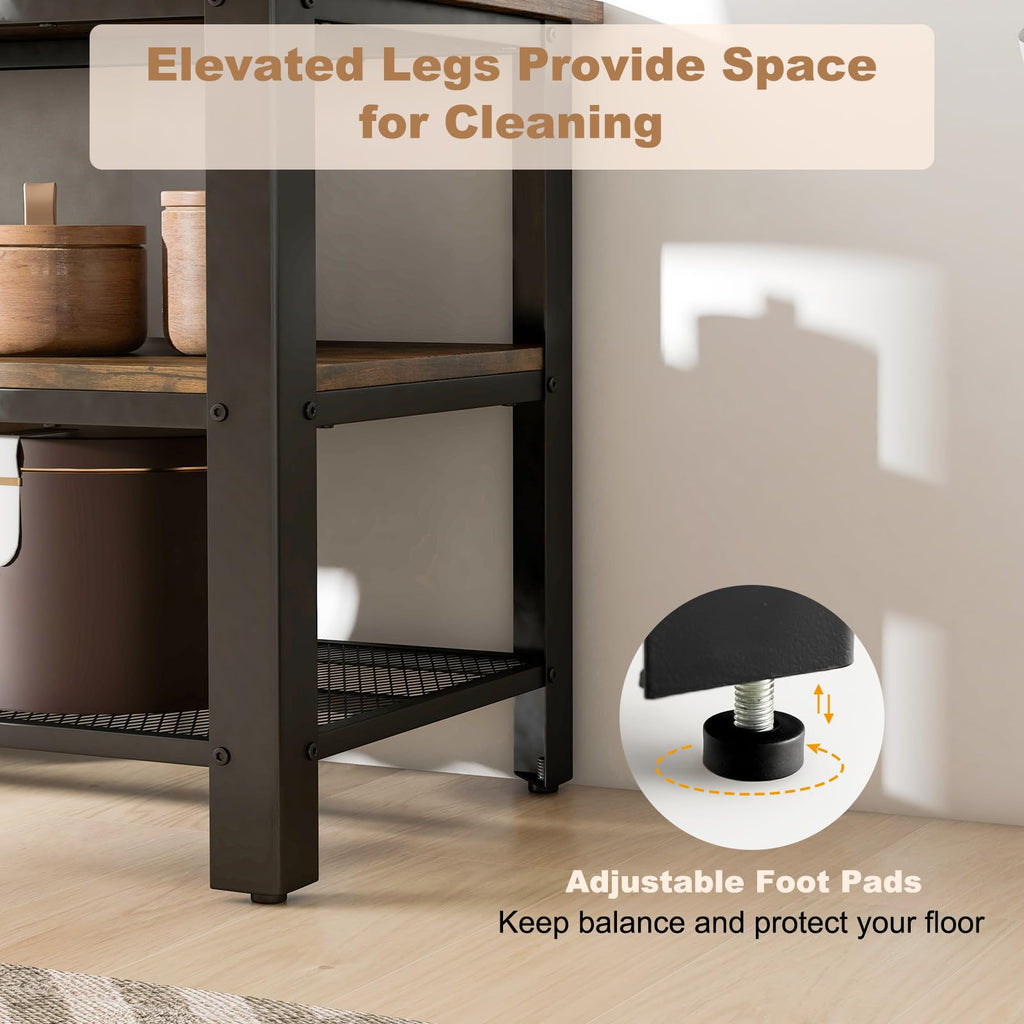 Small 3-Tier TV Stand with Power Outlets and USB Ports D47942