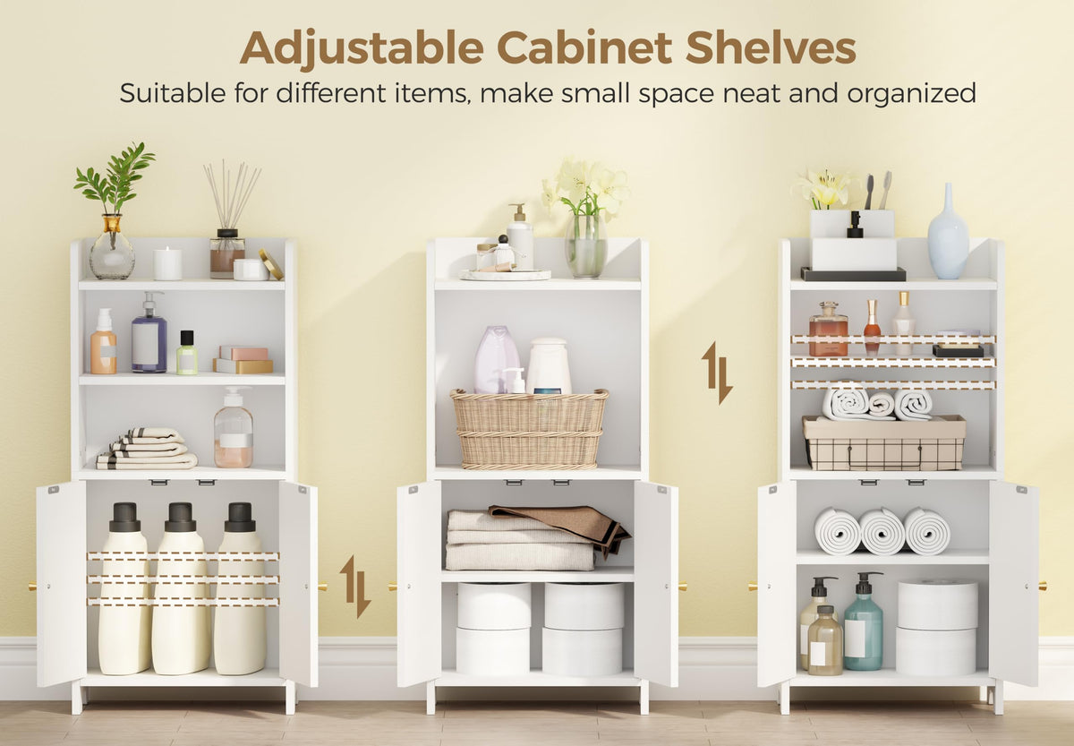White 2 Door Bathroom Storage Cabinet X78239