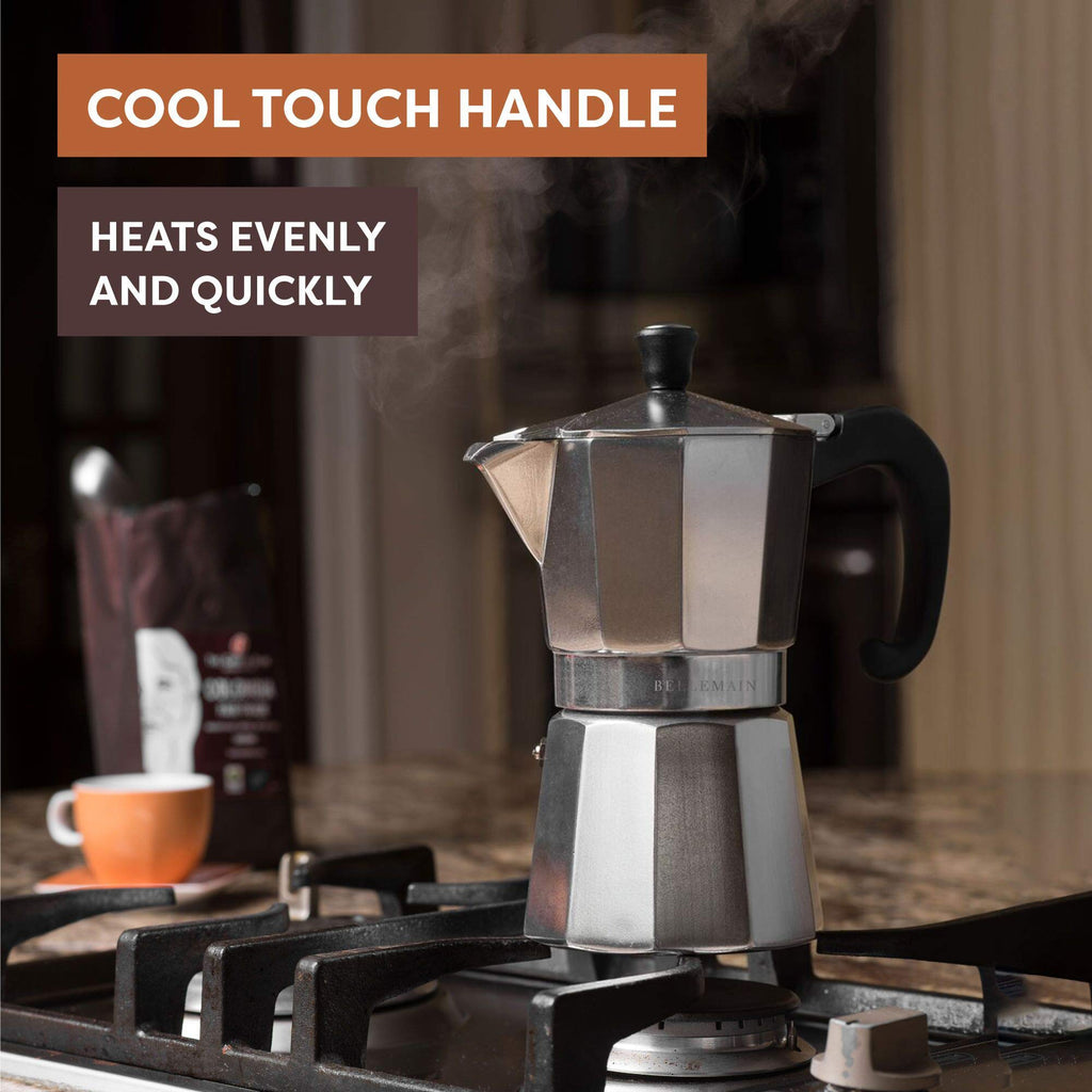 Stovetop Espresso Maker 6-Cup Silver Z186530