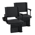 2 Pack Stadium Seats with Back Support & Cup Holders C363