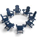 Folding Adirondack Chair Set of 8 with Cup Holder W7096