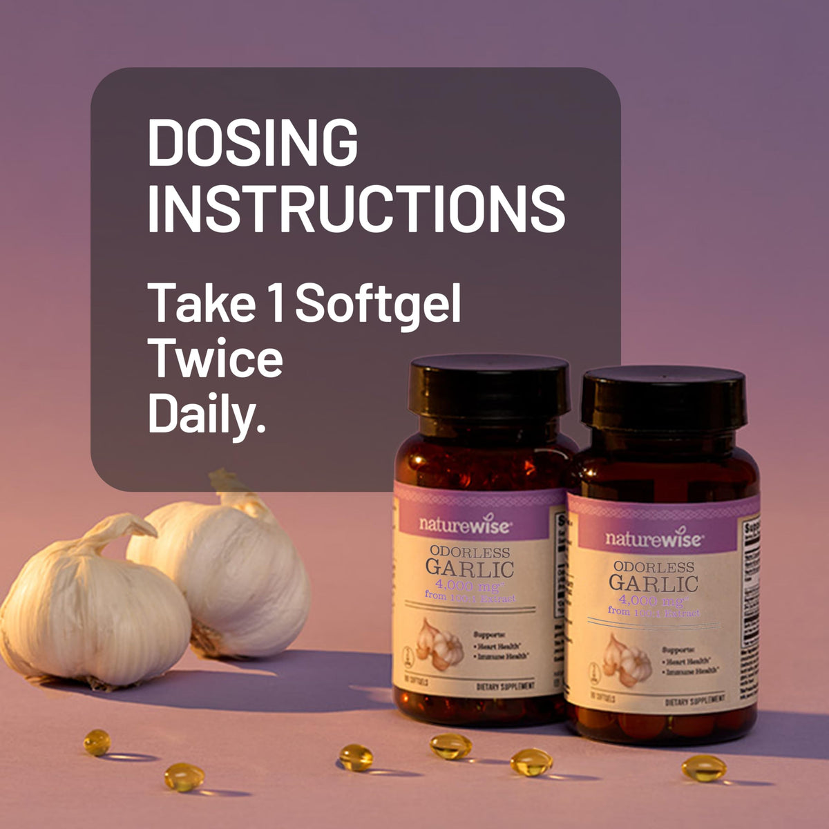 Odorless Garlic Supplement 4000mg 60 Count H8692