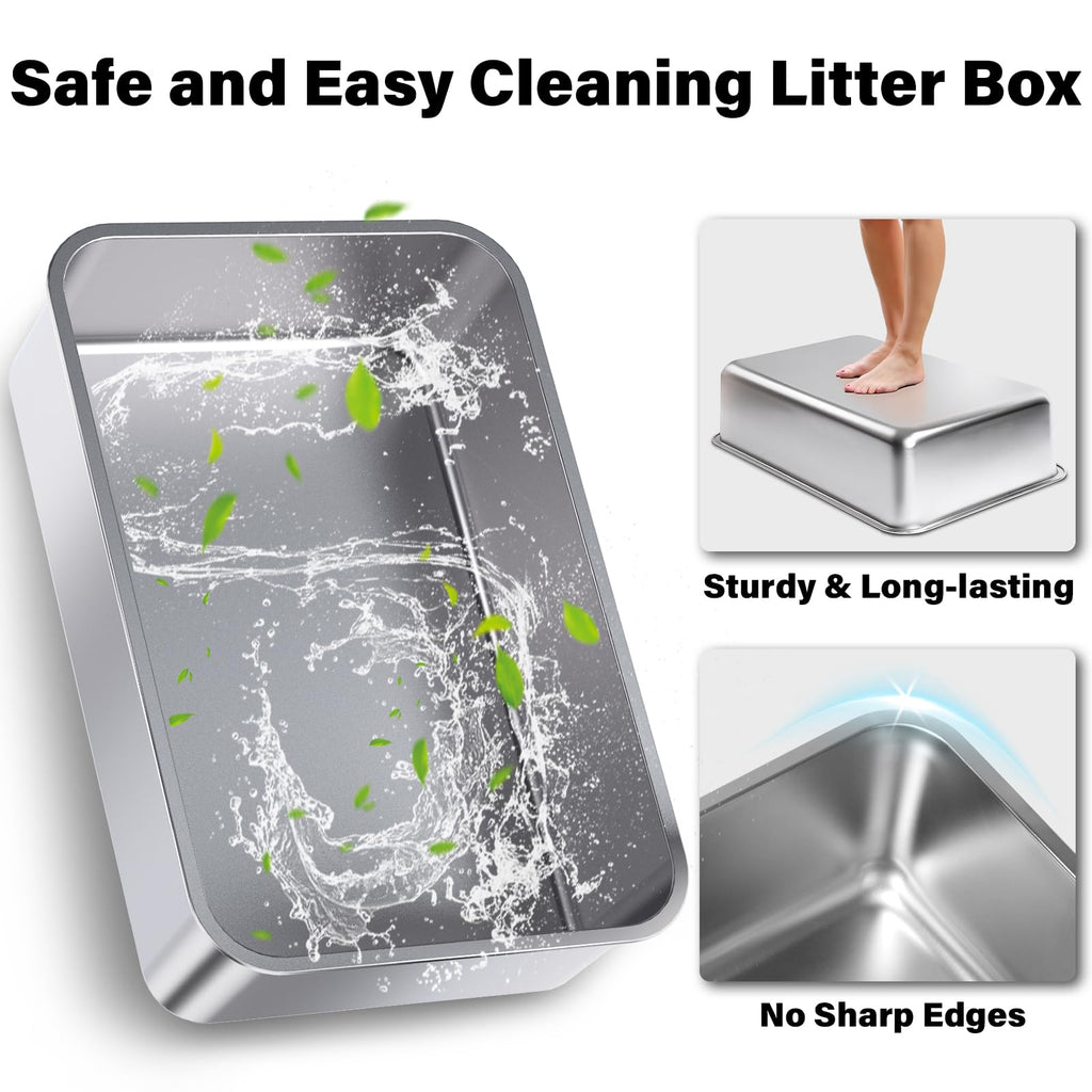 Stainless Steel XL Litter Box with Lid G296198