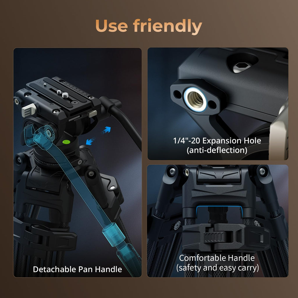 Carbon Fiber Tripod with Fluid Head V6178