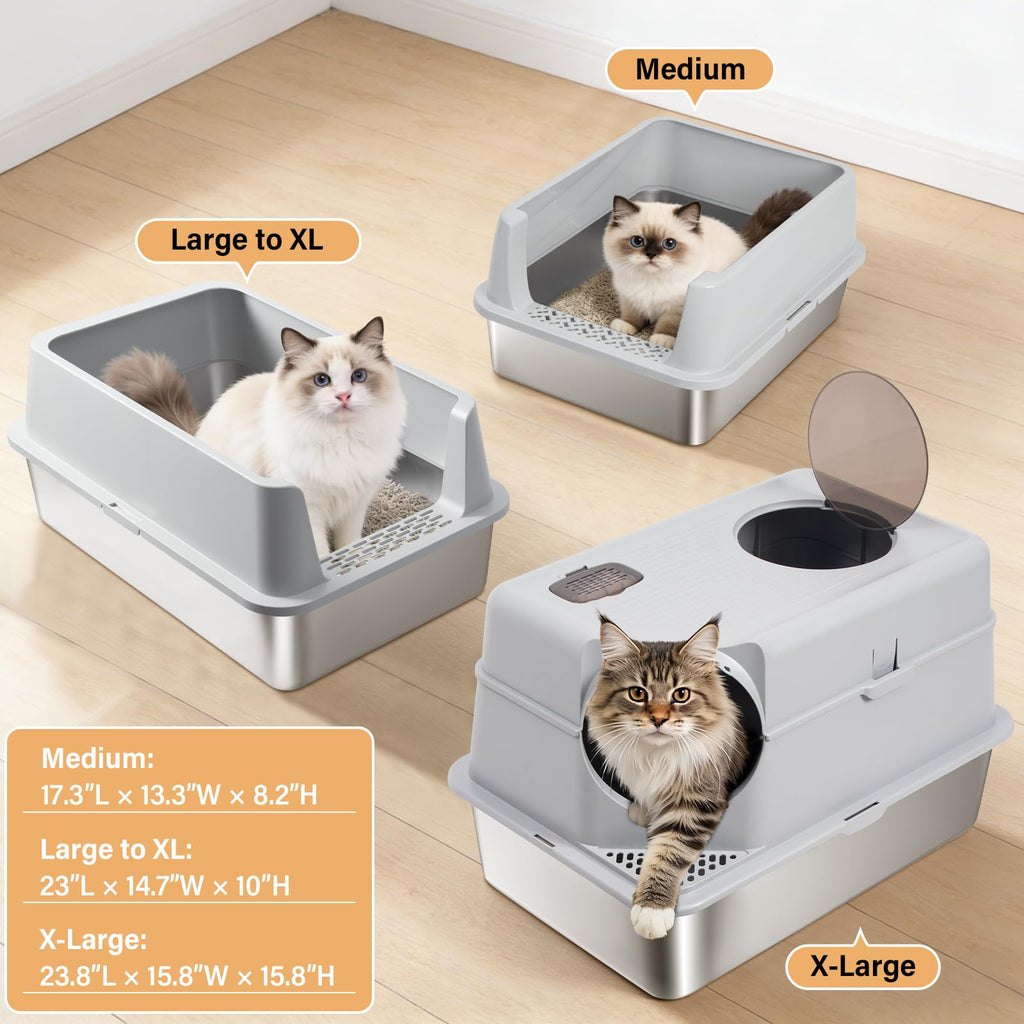 Stainless Steel XL Litter Box with Lid G296198