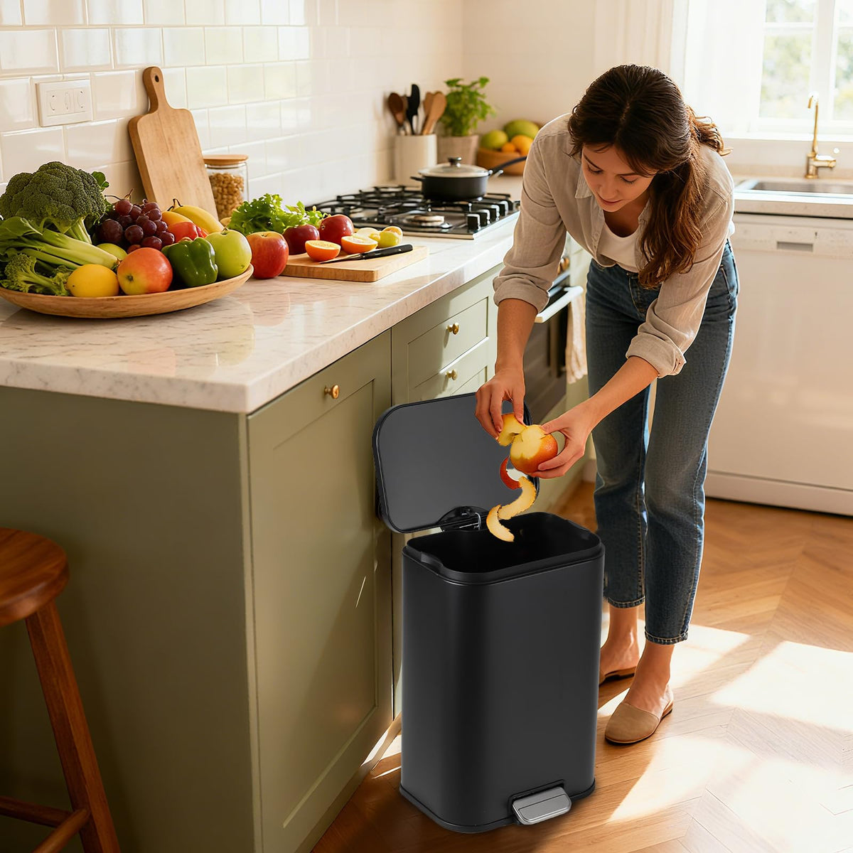 12L Stainless Steel Slim Trash Can C948