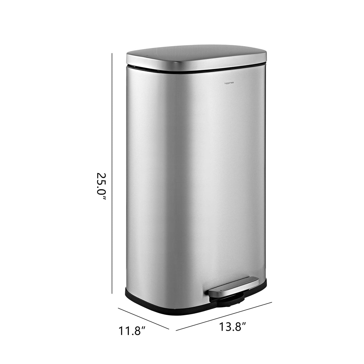 8 Gal Step Trash Can Soft Close 25" B116940