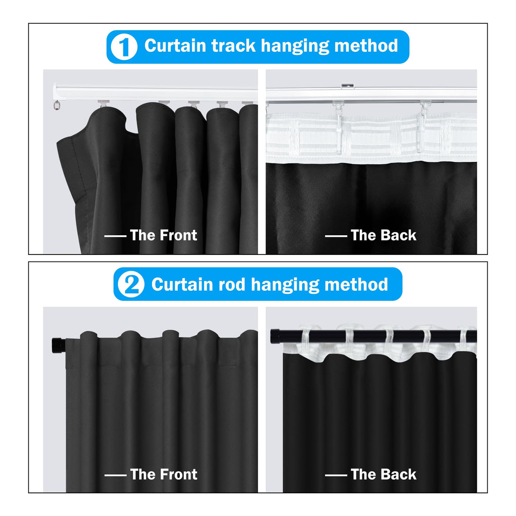 Blackout Thermal Insulated Room Divider Curtain Panel 8.3 ft x 7 ft U458592