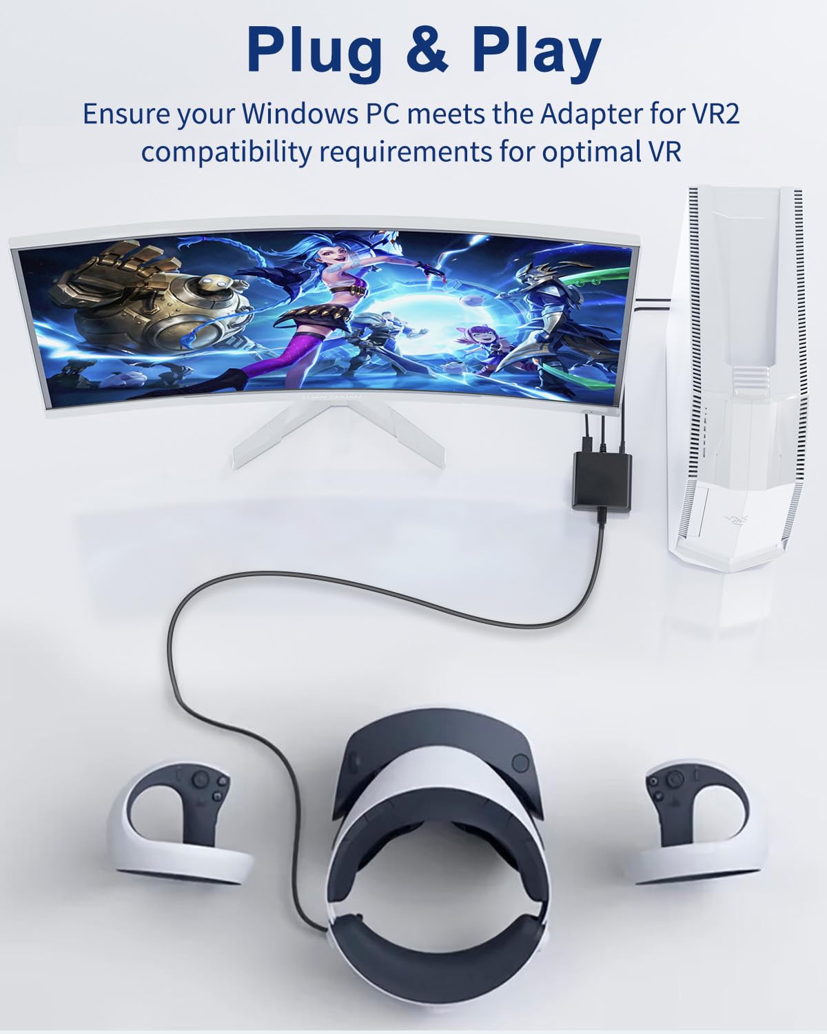 Adapter for VR2 with DP 1.4 Cable & 15W AC Power Supply P38569