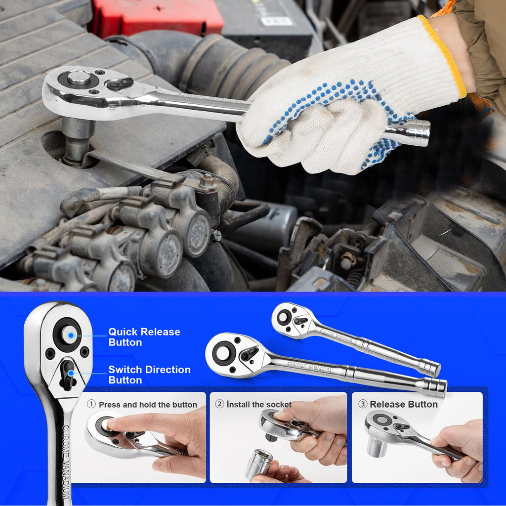 240-Pieces Mechanic Tool Set with Aluminium Tool Box K780