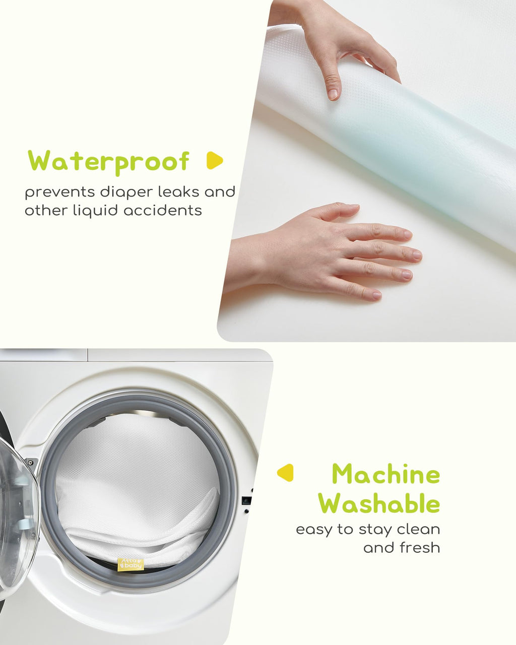 Breathable Standard Full Size Crib Mattress with Waterproof Machine Washable Cover X838