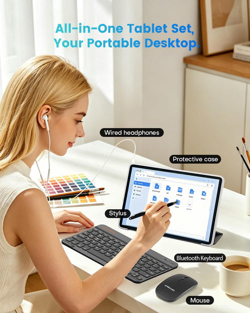 10.1" Android 2-in-1 Tablet Bundle with Keyboard Mouse Case N790
