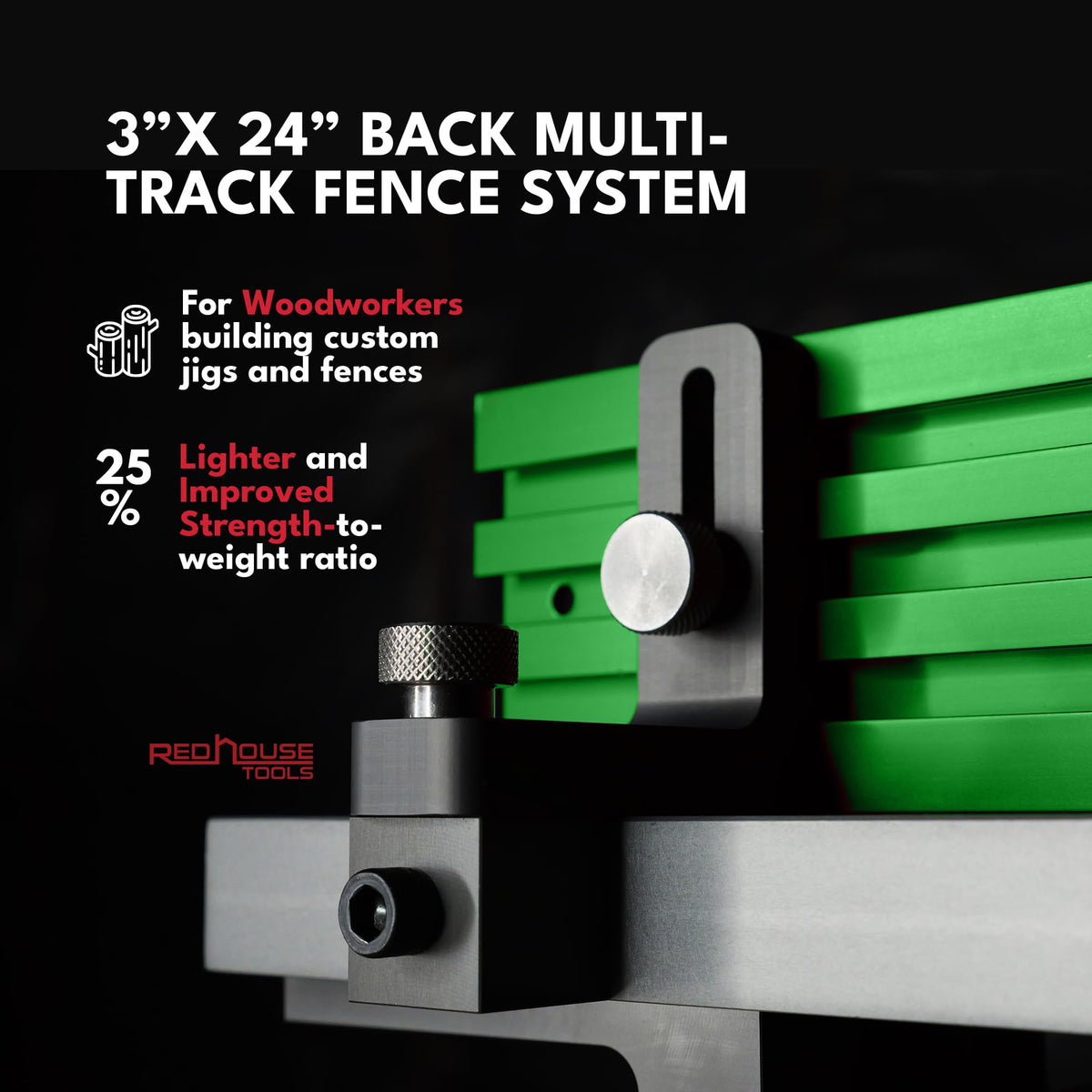 3" Anodized Aluminum T-Track Set of 2 S7305