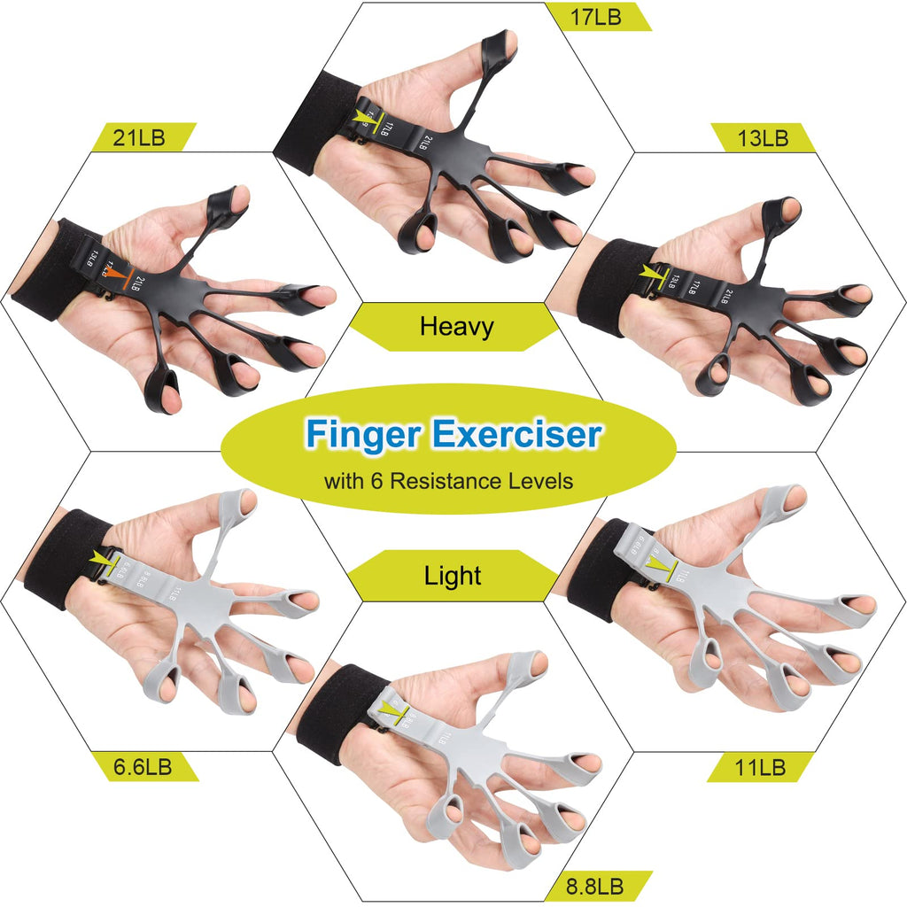 5 Pack Silicone Hand Grip Strengthener Kit Q192