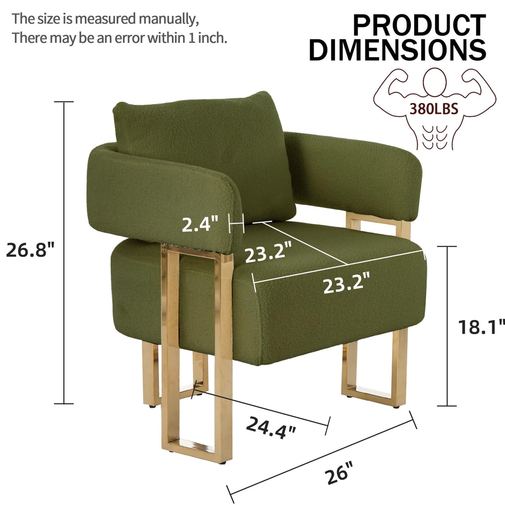 Green Teddy Accent Chair Set of 2 Upholstered Arm Chair R591610