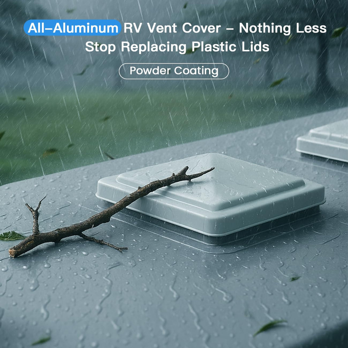 Aluminum RV Roof Vent Cover 14x14 In A516357