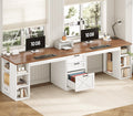 96.5" 2 Person Computer Desk with Storage Drawers T35515