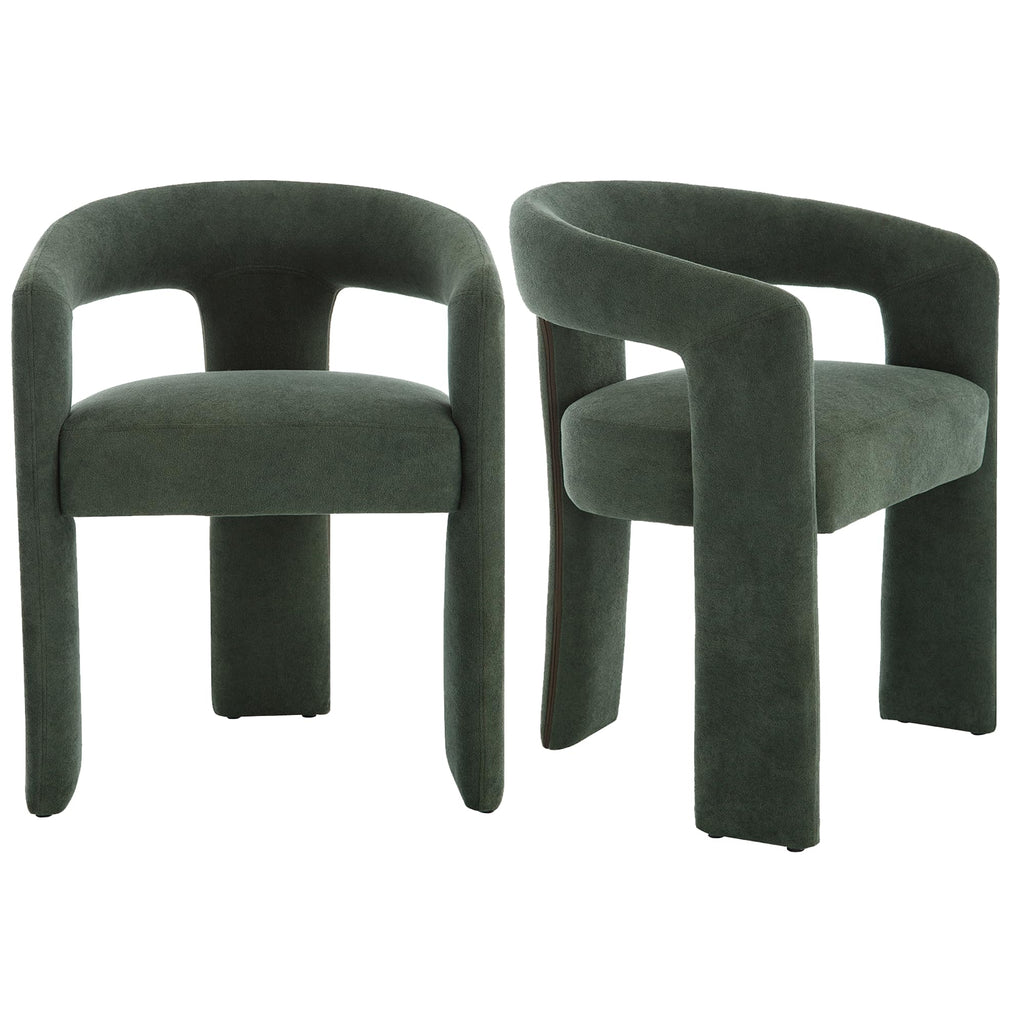 Green Upholstered Dining Chairs Set of 2 D409657