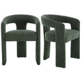 Green Upholstered Dining Chairs Set of 2 D409657