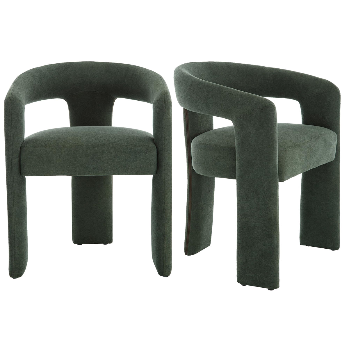 Green Upholstered Dining Chairs Set of 2 D409657