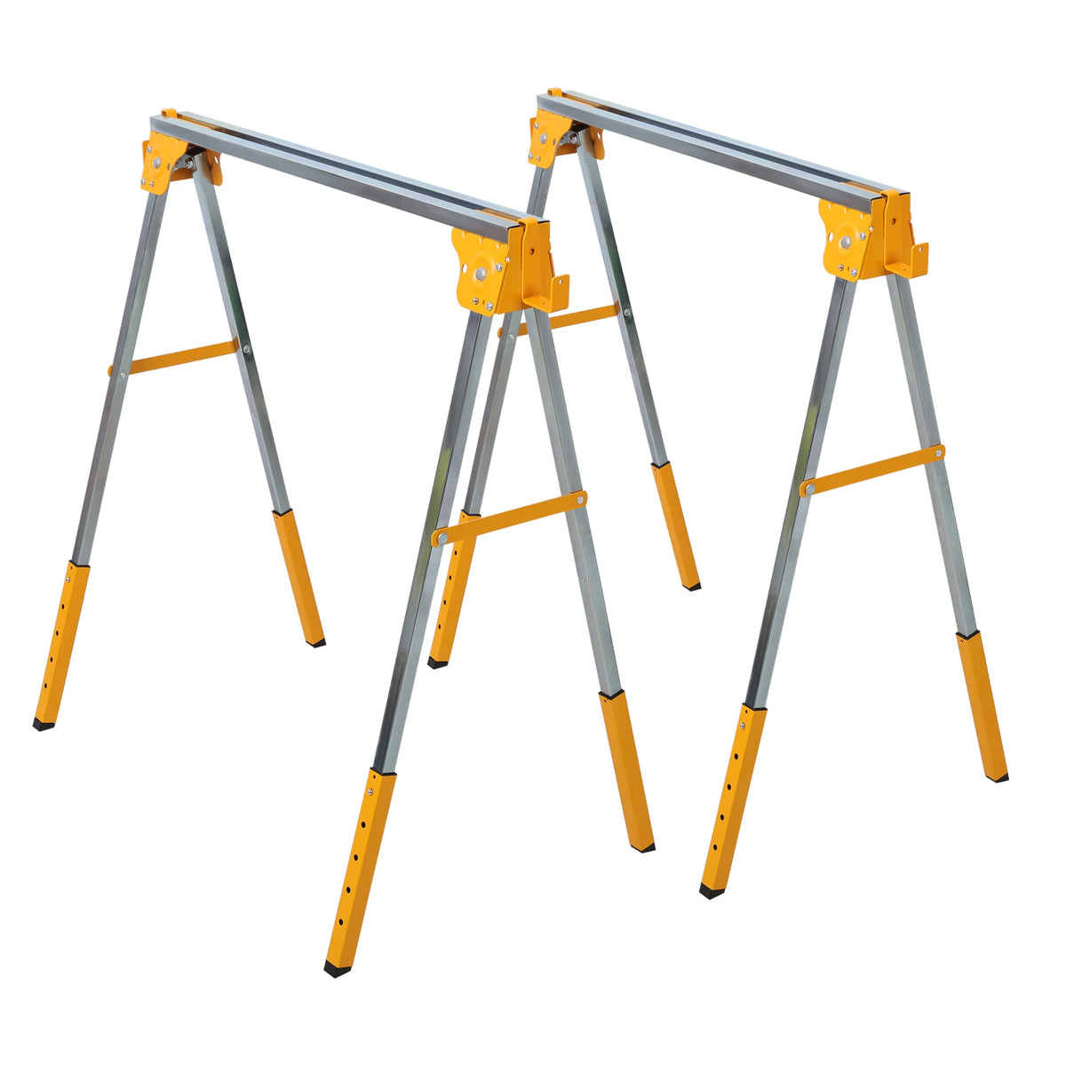 2 Pack Adjustable Folding Steel Sawhorses 1000LB R466574