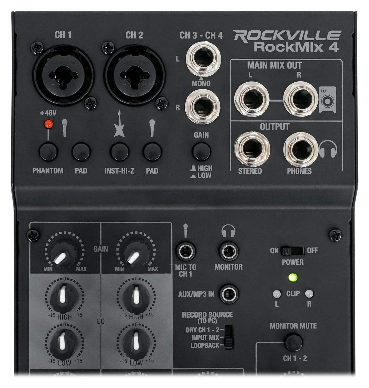 4-Channel Pro Recording Mixer with USB Interface A643014