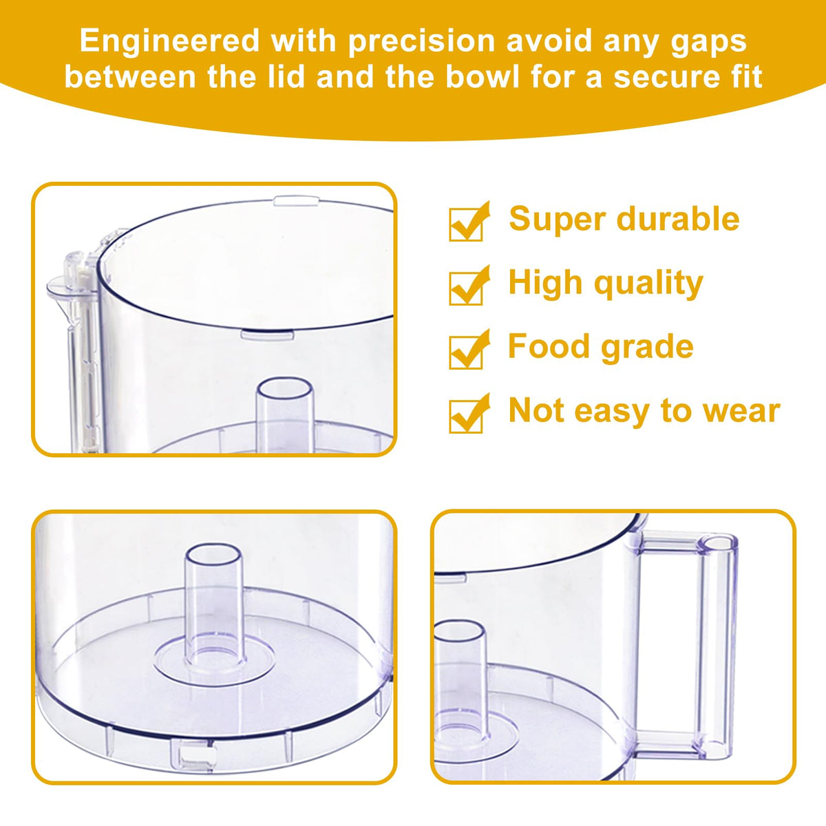 14-Cup Food Processor Work Bowl with Gray Handle I941
