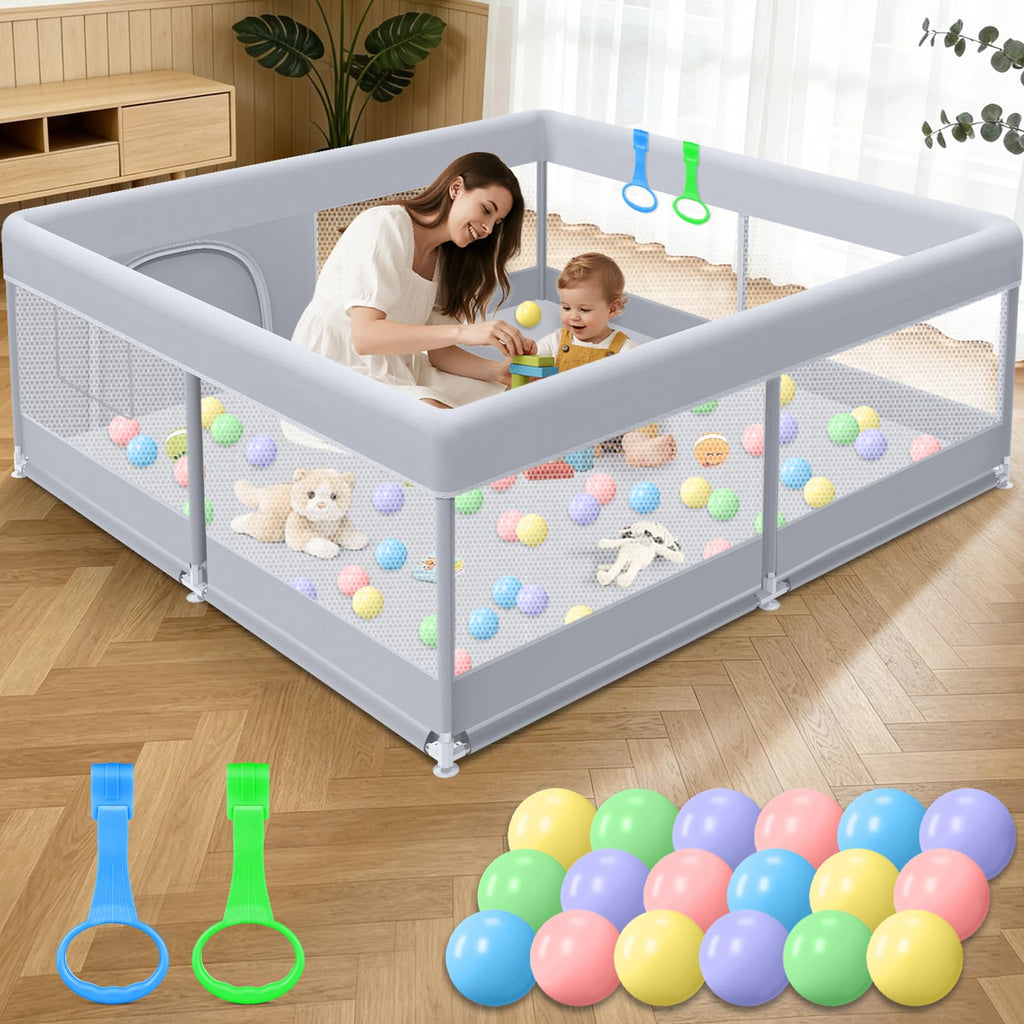 50 x 50 Inch Baby Playpen with Breathable Mesh I1522