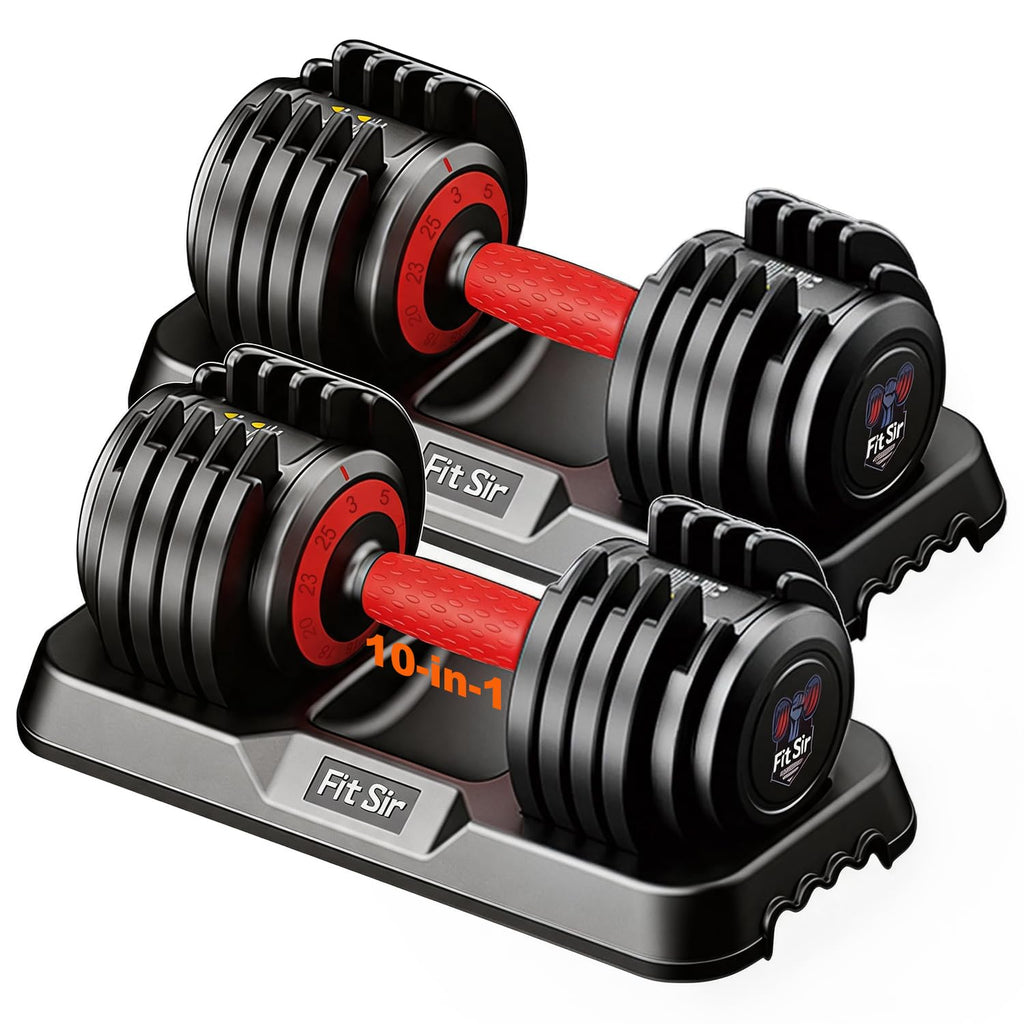 Adjustable Dumbbell Set 25LB/50LB/90LB with Storage Tray D590071