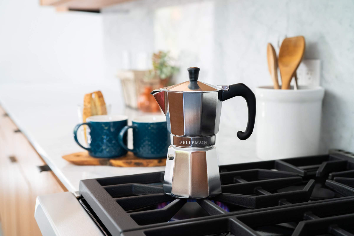 Stovetop Espresso Maker 6-Cup Silver Z186530