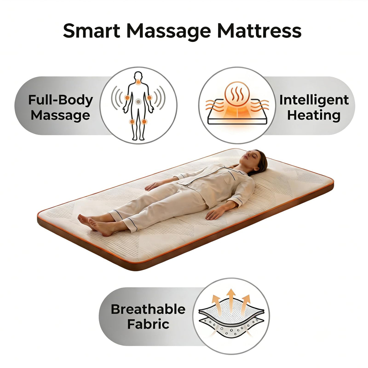 White Heated Full Body Massage Mat T33633