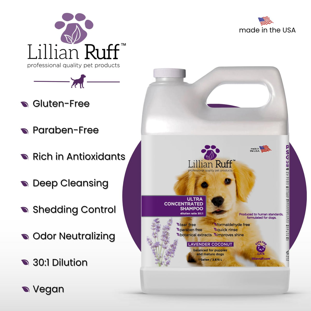Ultra Concentrated Dog Shampoo 30:1 Dilution Gallon H8854