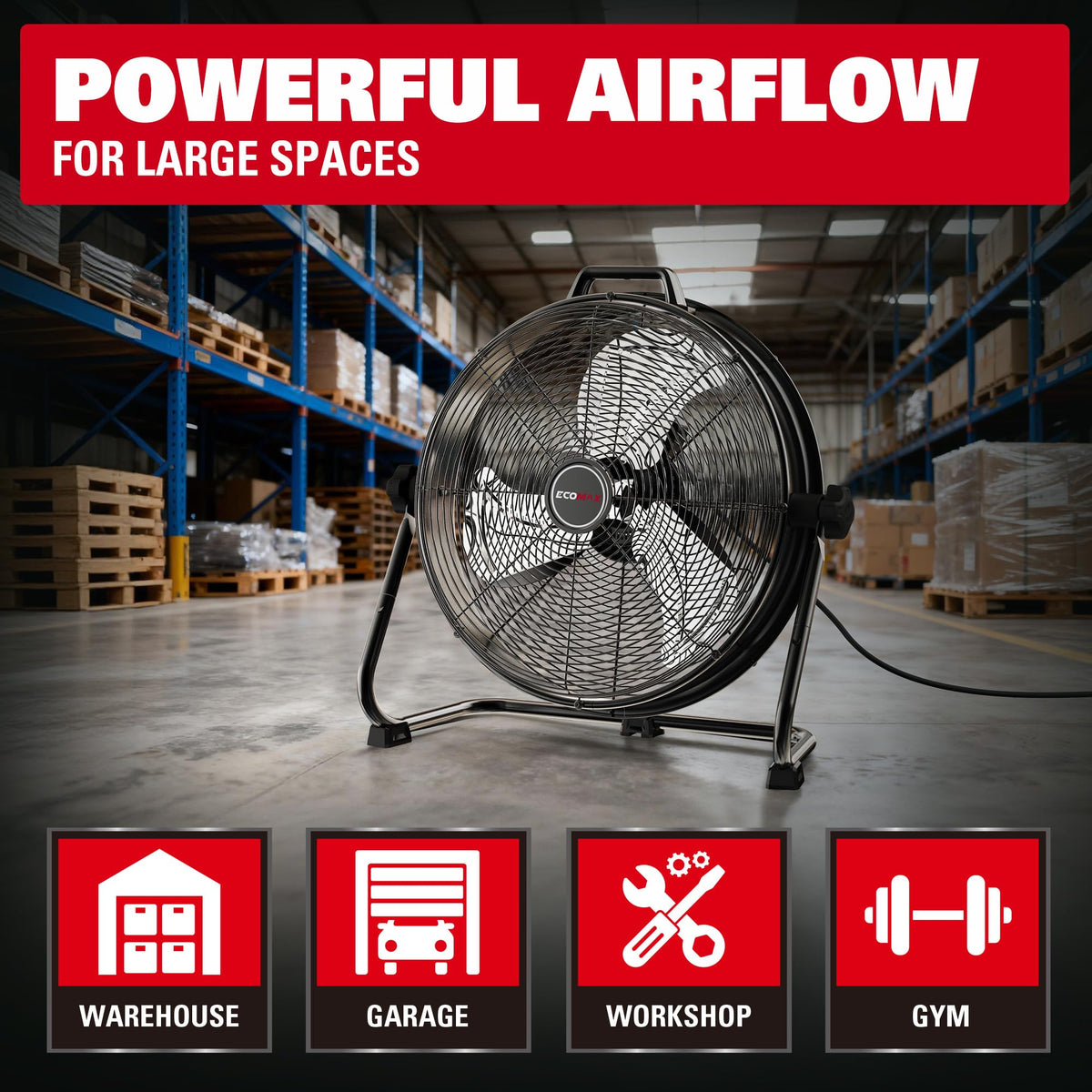 20-Inch 2300 CFM 3-Speed Industrial Drum Fan S465