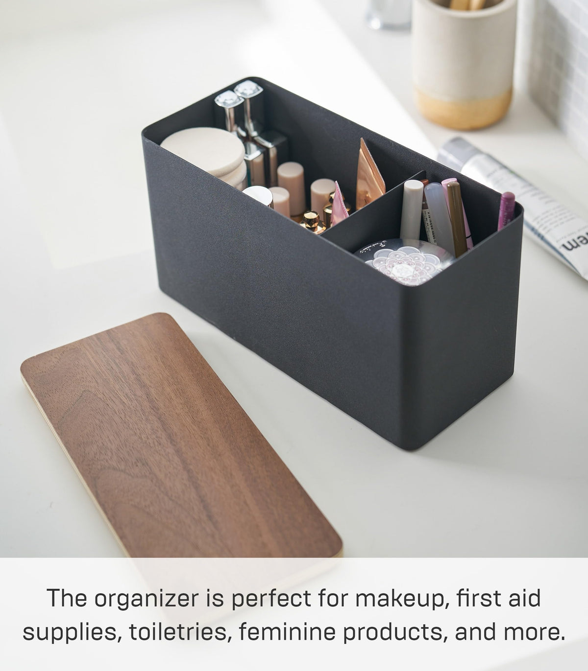 Countertop Organizer Metal Steel Wood R331368