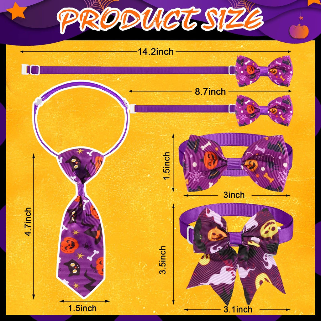 240 Pcs Halloween Dog Bows Tie Collars S486477