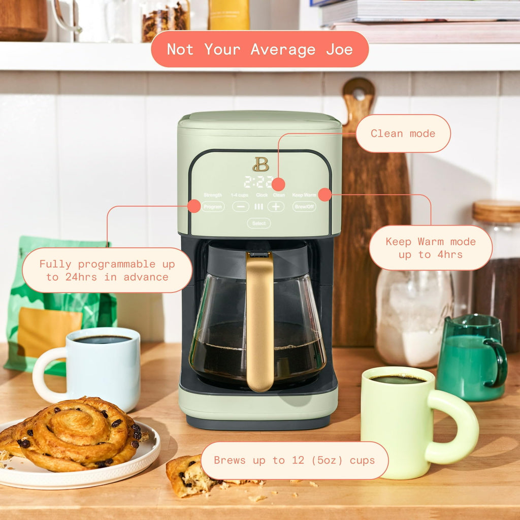 12 Cup Programmable Drip Coffee Maker with Glass Carafe W36760